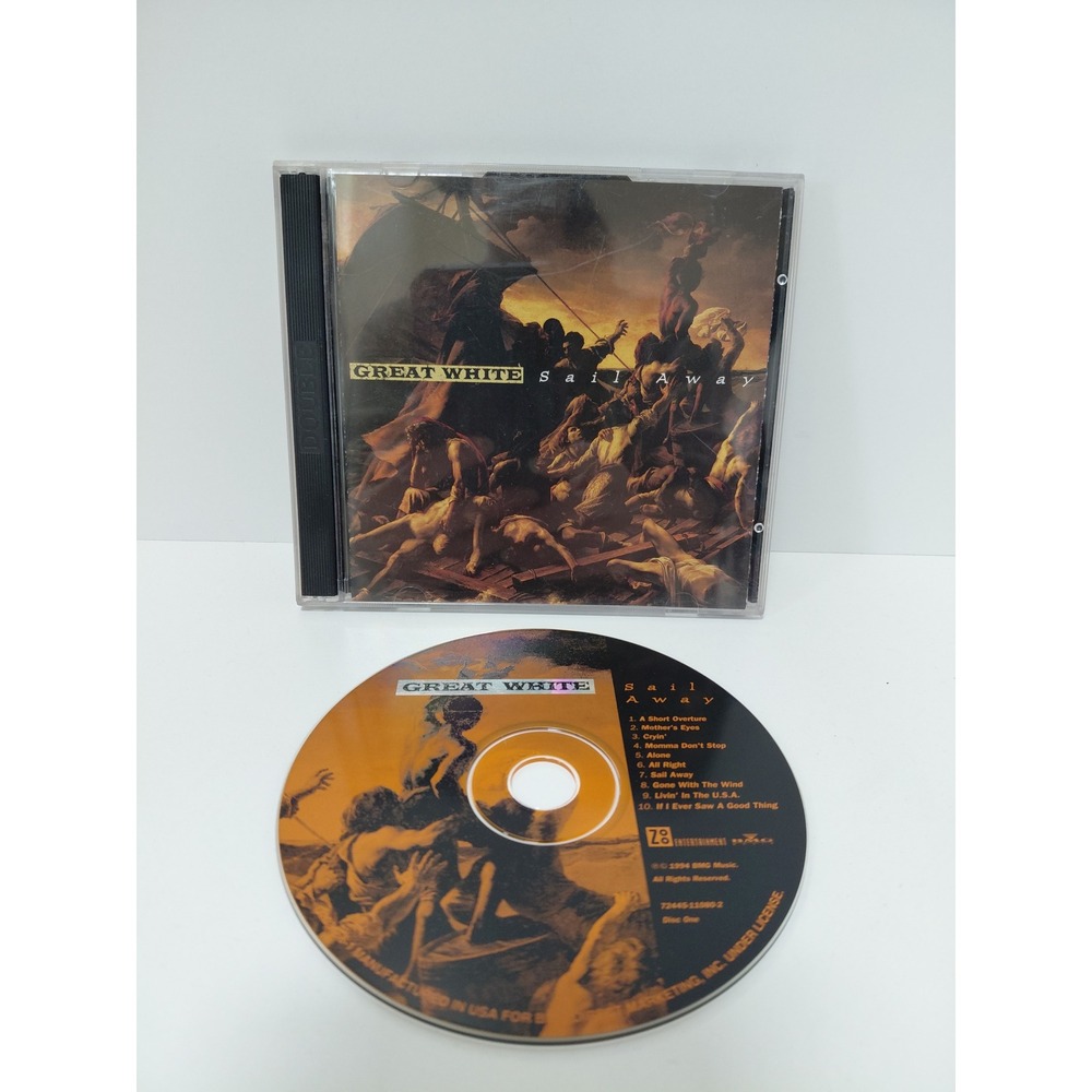 Great White Sail Away CD 1994 BMG Direct Anaheim Live Bonus Tracks 72445-11080-2